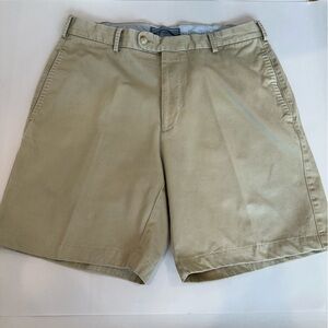 Peter Millar 8” Golf Shorts Chino Brown Preppy Mens Nice Khaki Pants Size 32
